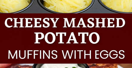 Cheesy Mashed Potato Muffins in muffin tin and on plate